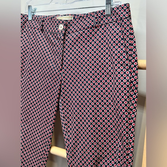 MICHAEL KORS Blue and pink circle pattern skinny pants size 6 - Picture 3 of 13